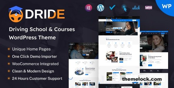 Dride v1.0 – Driving School & Courses WordPress Theme