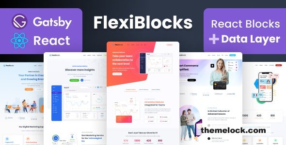 FlexiBlocks v4.0.0 - React Gatsby Landing Page Templates
