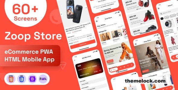 Zoop Retail Store - Multipurpose eCommerce Store PWA Mobile HTML Template