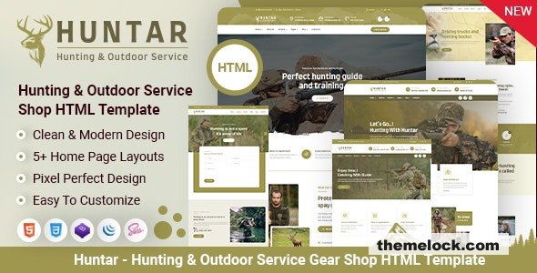Huntar - Hunting & Outdoor Service HTML Template
