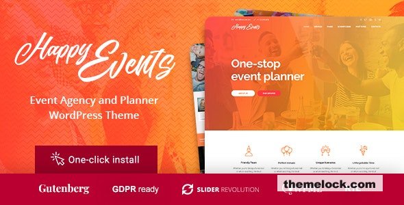 Happy Events v1.2.2 - Holiday Planner & Event Agency WordPress Theme