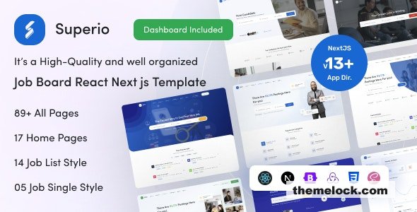 Superio v1.9 – Job Portal & Job Board React NextJS Template