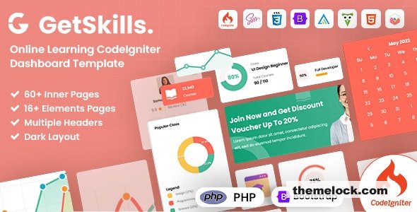 GetSkills - Online Learning Codeigniter Admin Dashboard