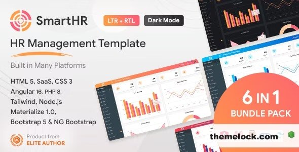 SmartHR v3.9.7 - HRMS, Payroll, HR Project Management Admin Dashboard Html, Angular, PHP Bootstrap Template