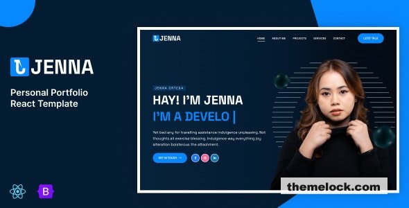 Jenna – Personal Portfolio ReactJs Template