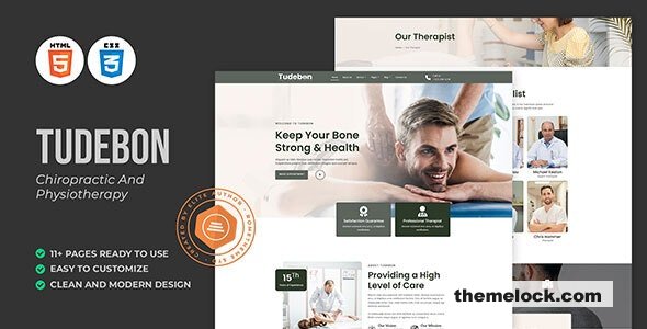 Tudebon - Chiropractic & Physiotherapy HTML Template