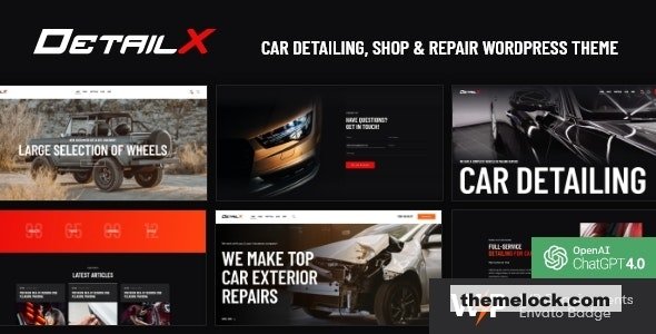 DetailX v1.0 - Car Detailing, Shop & Repair WordPress Theme