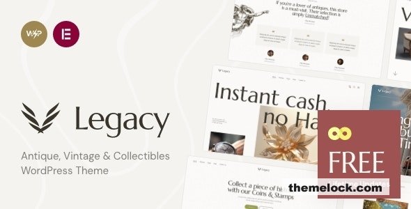Legacy v1.0 - Antique, Vintage & Collectibles WordPress Theme