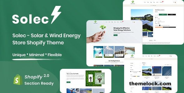 Solec - Solar & Wind Energy Store Shopify Theme