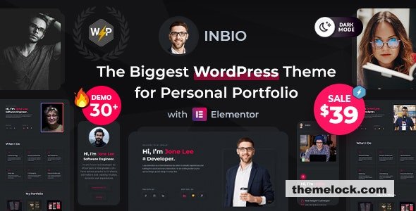 InBio v2.6.0 - Personal Portfolio/CV WordPress Theme