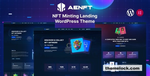 Aenft v1.0 - NFT Minting Collection WordPress Theme