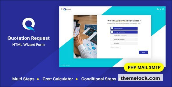 Quotare - Multipurpose Quotation Request HTML Wizard Form