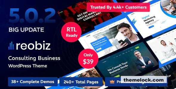 Reobiz v5.0.9 - Consulting Business WordPress Theme