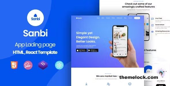 Sanbi v1.0 - App Landing Page WordPress Theme