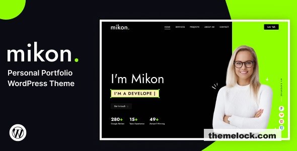 Mikon v1.0 - Personal Portfolio WordPress Theme