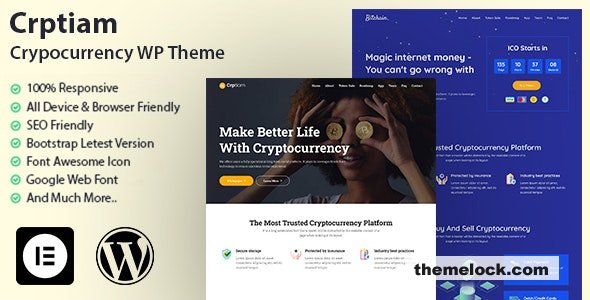 Crptiam v1.0 - Cryptocurrency WordPress Theme