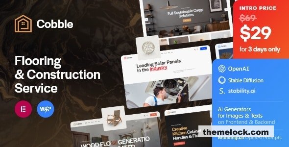 Cobble v1.0 - Flooring & Construction Service WordPress Theme