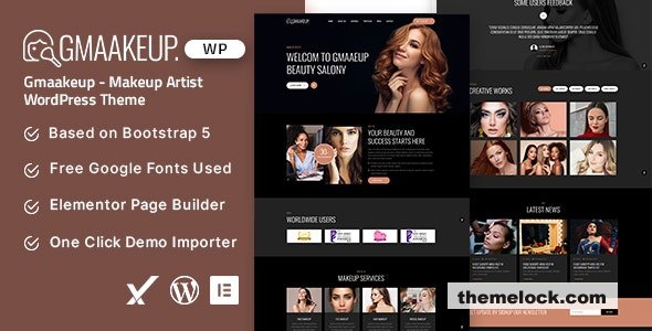 Gmaakeup v1.0 - Makeup Artist WordPress Theme