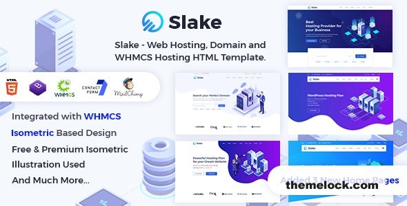 Slake - Web Hosting, Domain and WHMCS Hosting HTML Template