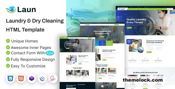 Laun - Laundry Service & Dry Cleaning HTML Template