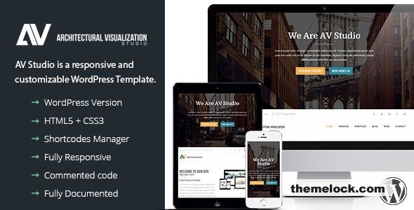 AV Studio v1.3 - One Page WordPress Theme