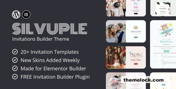 Silvuple v1.1 – Online Invitation Maker Theme