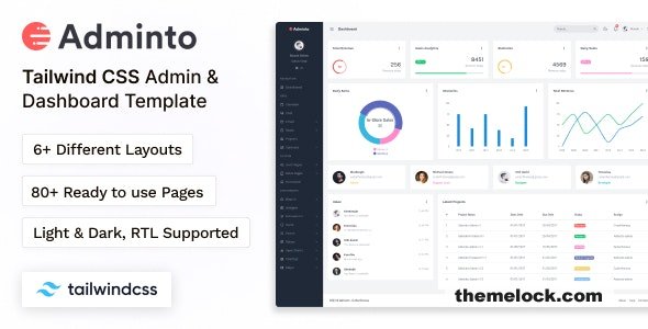 Adminto v1.0 - Tailwind Admin & Dashboard Template
