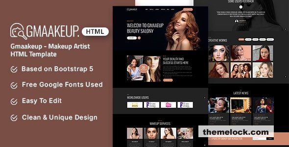 Gmaakeup - Makeup Artist HTML Template