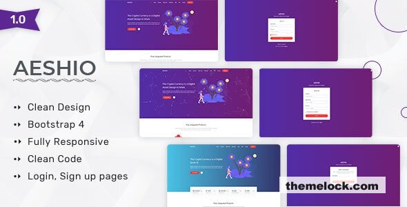 Aeshio - Crypto Currency HTML5 Template