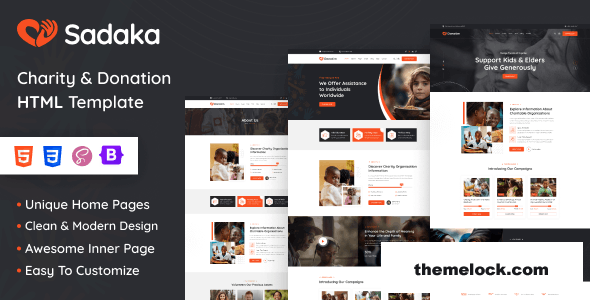Sadaka - Non Profit Charity HTML Template