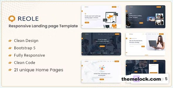Reole - Responsive Landing Page Template