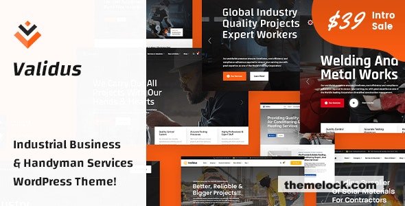 Validus v1.0 - Industrial Business & Handyman Services WordPress Theme