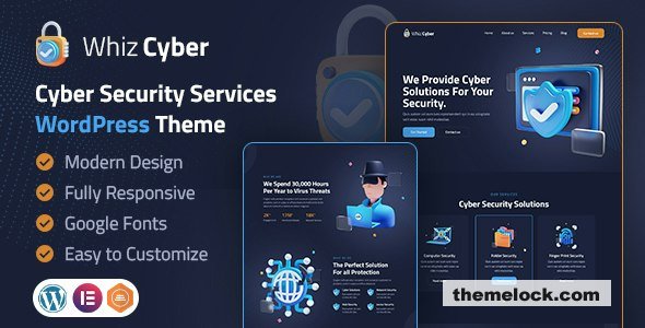 WhizCyber v1.0 - Cyber Security WordPress Theme