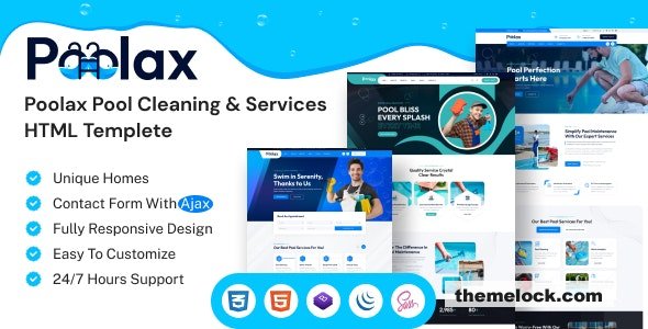 Poolax v1.0 - Pool Cleaning & Services HTML Template
