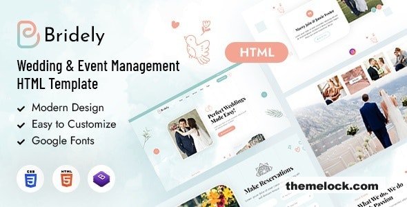 Bridely - Wedding & Event Management HTML Template