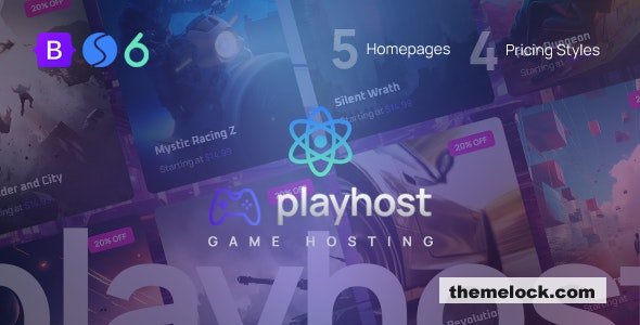 Playhost - Game Hosting Server React NextJs Template