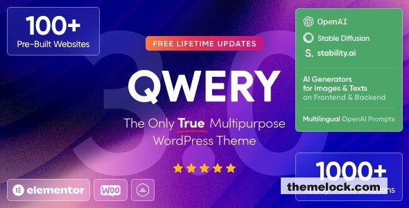 Qwery v3.1 - Multi-Purpose Business WordPress & WooCommerce Theme + ChatGPT