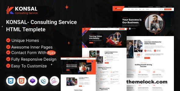 Konsal - Corporate Business & Consulting HTML Template
