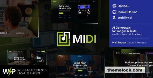Midi v1.7 - Sound & Music Production WordPress Theme