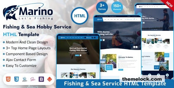 Marino - Fishing & Sea Hobby HTML Template