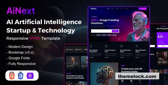 AiNext - AI Agency & Startup HTML Template