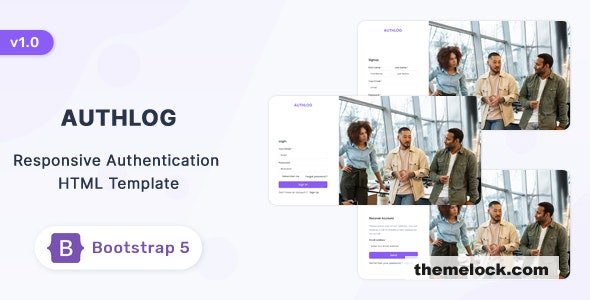 Authlog - Bootstrap 5 Authentication Page HTML Template