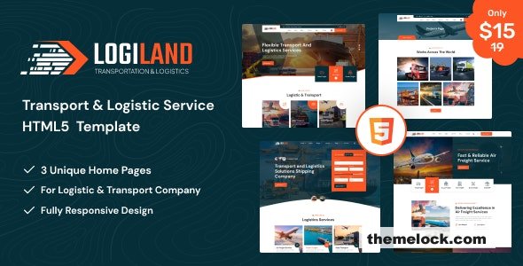 LogiLand - Transportation & Logistics Services HTML5 Template