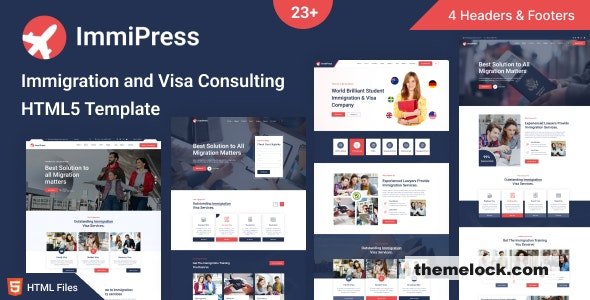 ImmiPress - Immigration and Visa Consulting HTML5 Template