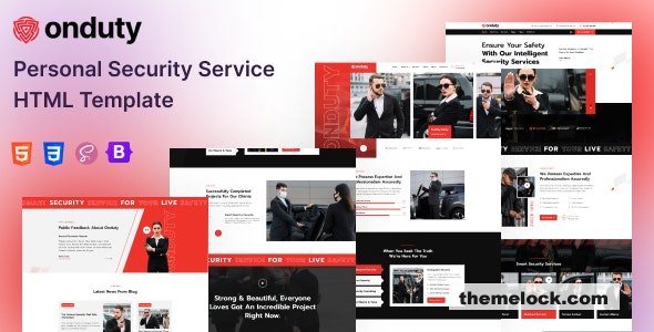 Onduty - Security Service HTML Template