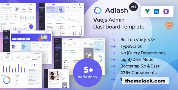 Adlash v1.1 - Vuejs Admin Dashboard Template