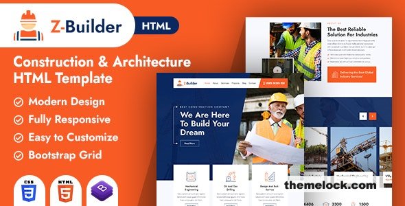 Z-Builder - Construction Elementor HTML Template