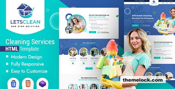 LetsClean v1.0 - Cleaning Services HTML Template