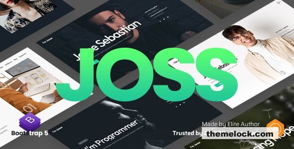 Joss - Personal Portfolio CV Resume One Page Template