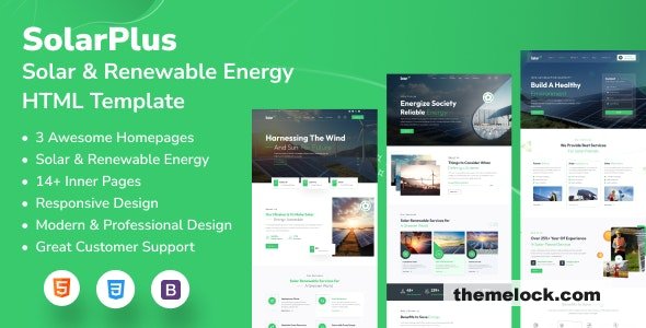 SolarPlus - Solar & Renewable Energy HTML Template